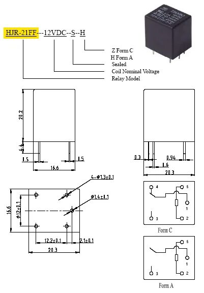 Реле 812h 1c c схема подключения HJQ-15F-1-24VDC-SD Реле TIANBO - купить в СПб