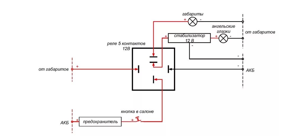 Реле 98.3777 10 схема подключения Ангельские глазки - Nissan Almera II (N16), 2 л, 2006 года своими руками DRIVE2