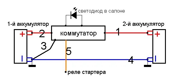 Реле аккумулятора схема подключения Перейти на страницу с картинкой