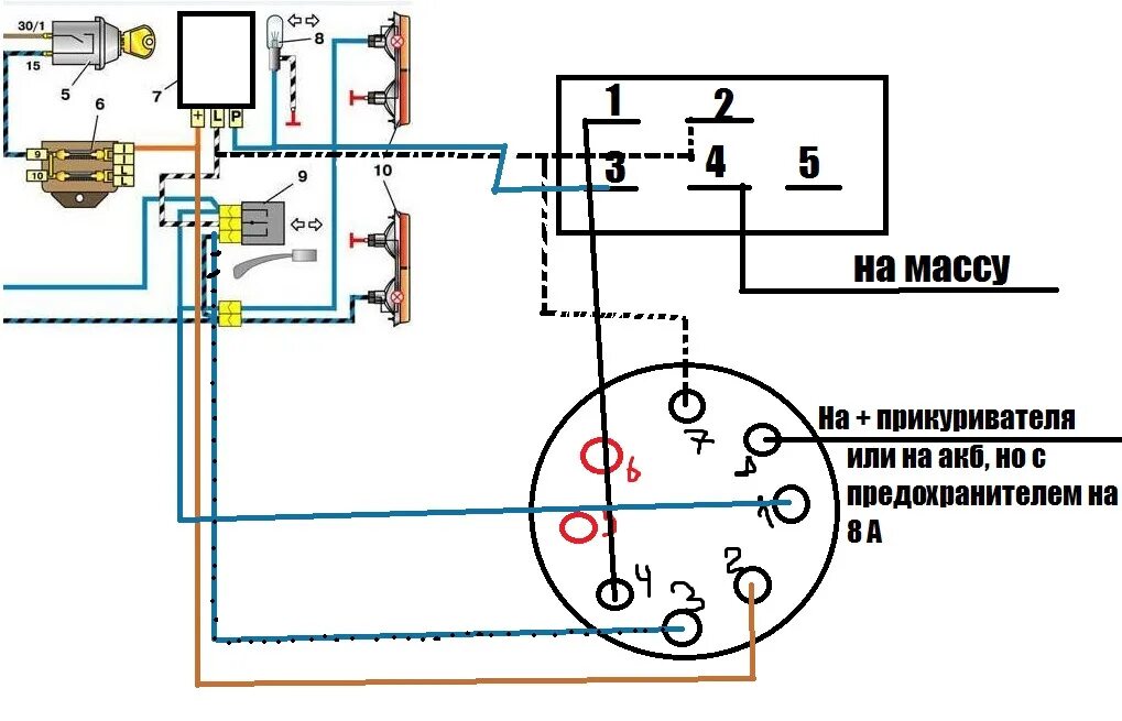Реле аварийки ваз схема подключения Аварийка - Lada 2101, 1,2 л, 1978 года электроника DRIVE2