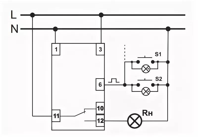 Реле bis 411 схема подключения Импульсное реле BIS-411