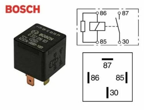 Реле бош подключение BOSCH RELAY 0332019103 eBay