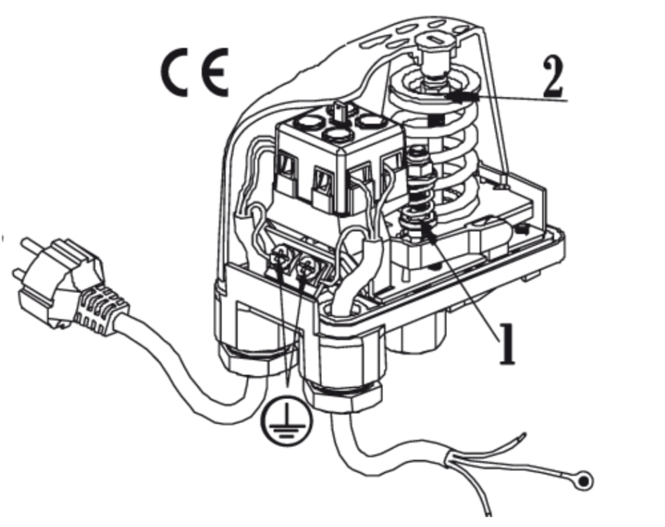 Реле давления ps 02c схема подключения Pressostat 0-5 bars câblé pour pompe à eau