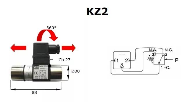 Реле давления xpd 2 3w схема подключения Механічні реле тиску FOX