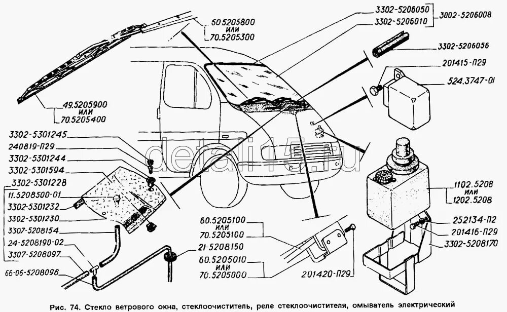 Реле дворников газель 3302 где находится фото Автокаталог ГАЗ-2705 (ГАЗель) - Стекло ветрового окна, стеклоочиститель, реле ст