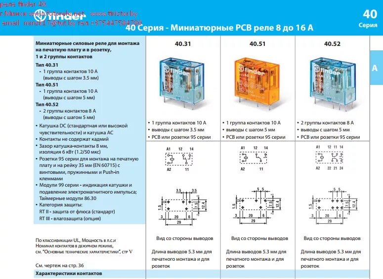 Реле finder подключения реле finder 40.52 - Минск +375447584780 Viber telegram whatsapp Skype