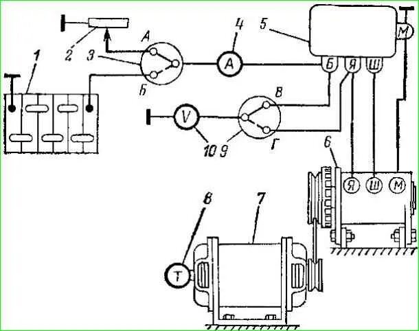 Реле генератора газ 53 схема подключения Relay voltage regulator car GAZ-66, GAZ-53