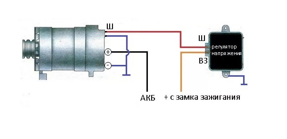 Реле генератора газ 53 схема подключения Реле регулятор напряжения - ГАЗ 2410, 4,7 л, 1987 года тюнинг DRIVE2