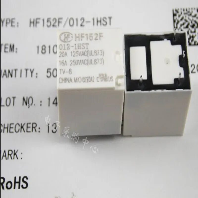 Реле hf152f схема подключения HF152F/012-1HS 12V 16A 250VAC DIP4 HONGFA реле 1 от A, новый и оригинальный AliE