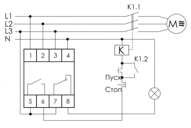 Ответы Mail.ru: Как правильно подключить реле контроля фаз схема пожалуйста