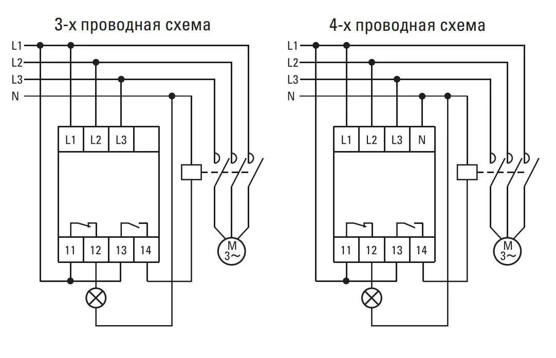 Реле контроля фаз 3 фазное схема подключения Как работает реле контроля