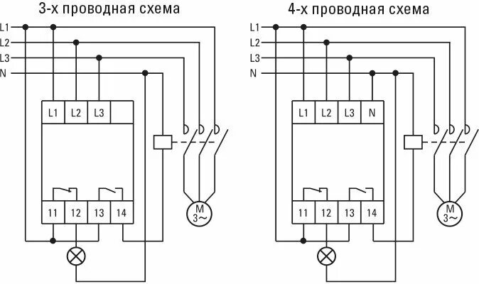 Реле контроля фаз 380 подключение EKF Программируемые реле и релейная автоматика rkf-34 Реле контроля фаз RKF-34 P