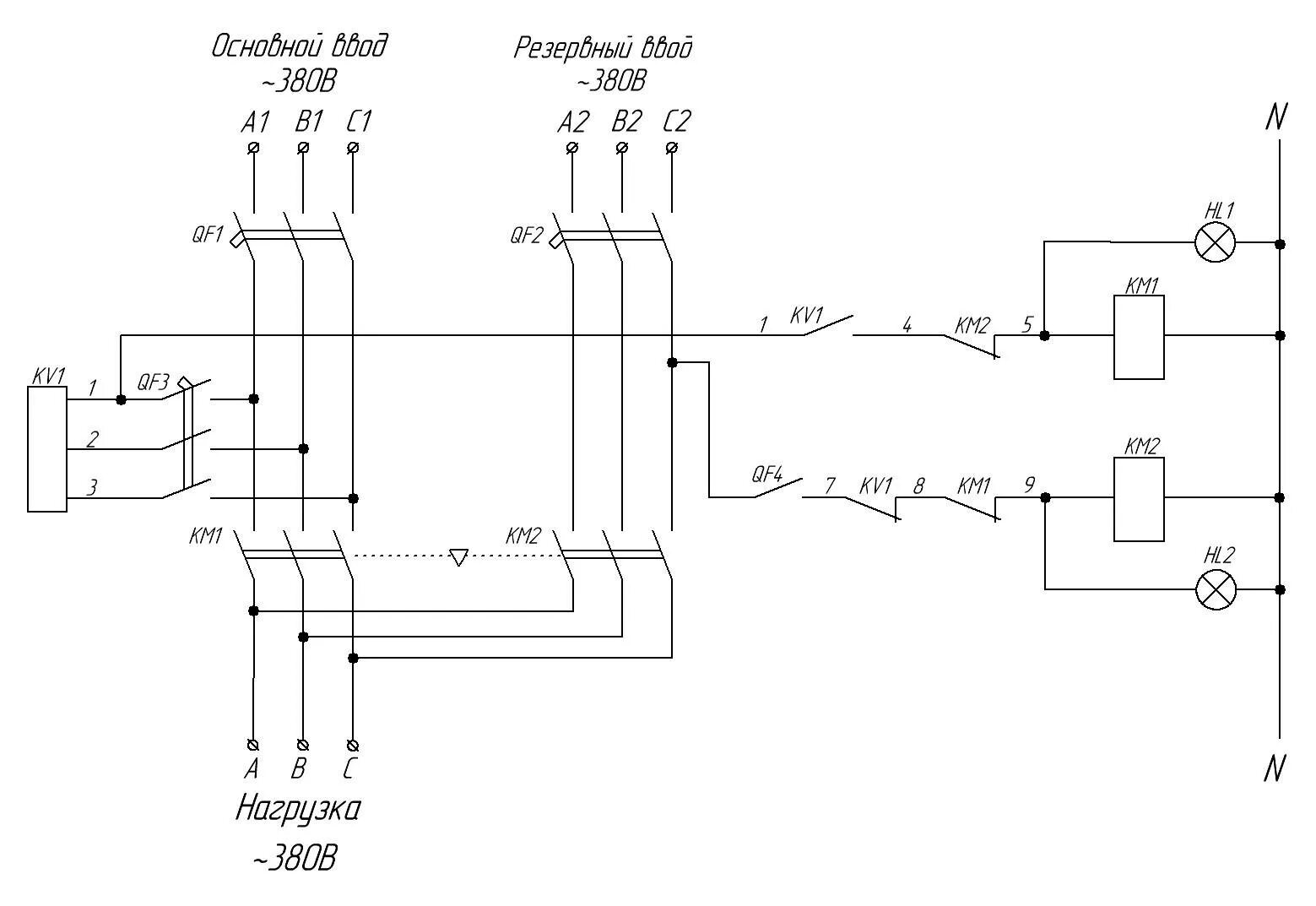 Реле контроля фаз схема подключения в авр 3 схемы автоматического ввода резерва для дома. ввод 1