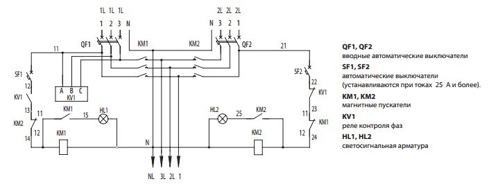Реле контроля фаз схема подключения в авр Устройства автоматического включения резерва ЩАП, ШАВР в "ТСЛ Энерджи"