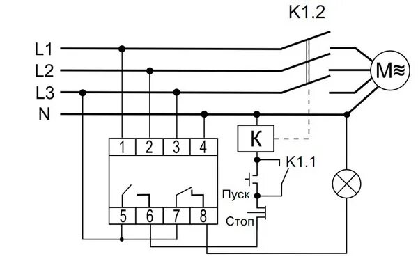 Реле контроля напряжения 3 фазное схема подключения Реле контроля фаз CKF-BT