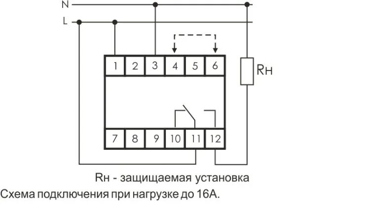 Реле контроля уровня схема подключения Реле напряжения CP-720 1-фаза, монт. на DIN-рейке 35 мм (1 модуль) - купить по н