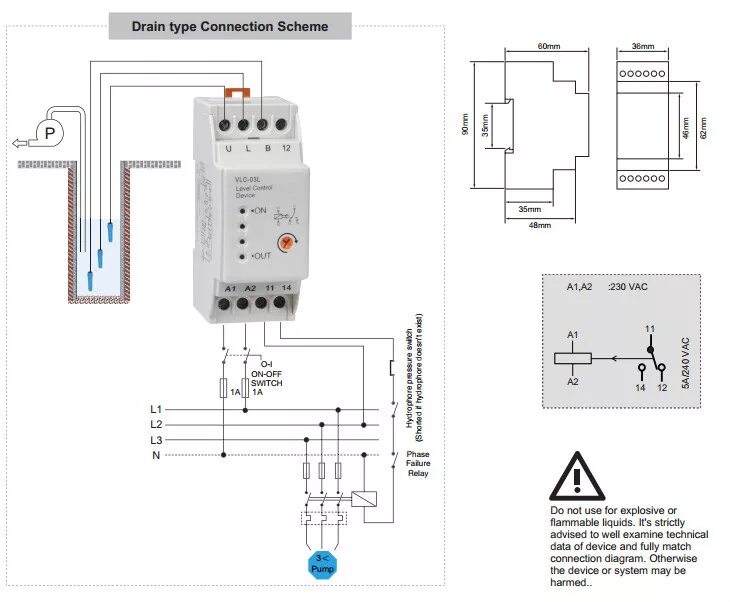 Реле контроля уровня схема подключения Wholesale VLC-03L DIN rail type relay water level switch liquid level control re