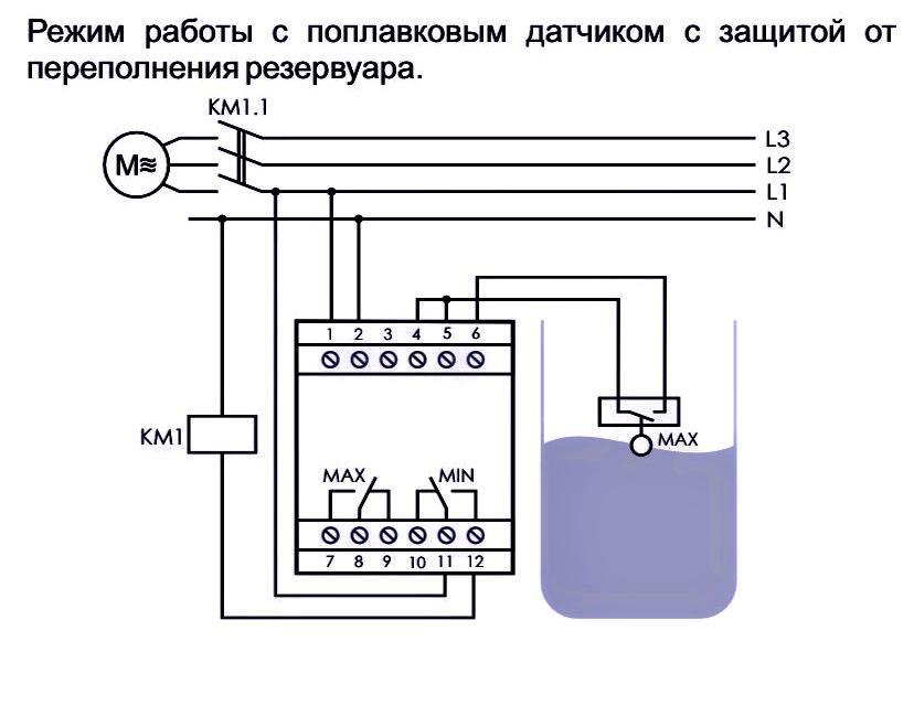 Реле контроля уровня схема подключения Реле контроля уровня жидкости pz