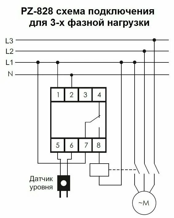 Реле контроля жидкости подключение Реле контроля уровня (наполнения) F&F PZ-828 - купить в интернет-магазине по низ