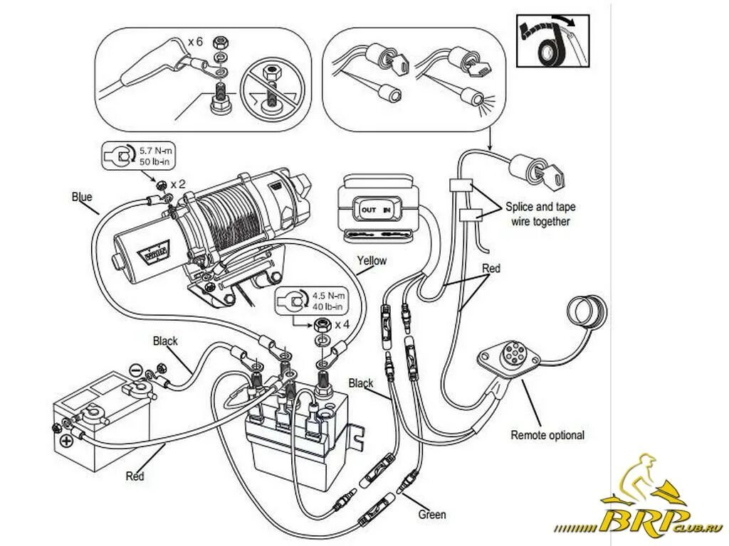 Реле лебедки на квадроцикл схема подключения как установить лебедку warn - Ремзона и тюнинг квадроциклов - BRPCLUB.RU