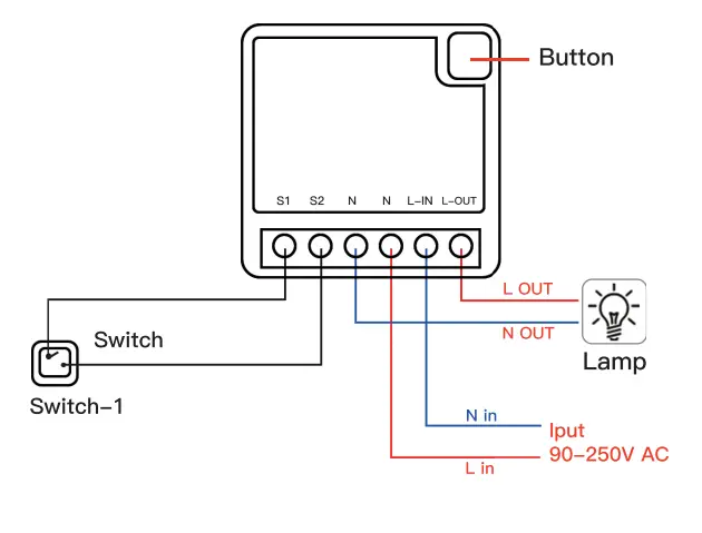 Реле mini smart switch схема подключения Aubess Tuya 16A Mini Switch 2-way Control Switches WiFi Dual-mode Smart Breaker-