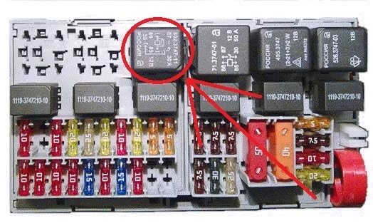 Реле на калине схема подключения 4\ Реле К3 - Lada Калина хэтчбек, 1,4 л, 2008 года электроника DRIVE2