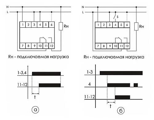 Реле нагрузка подключение Реле времени RV-01