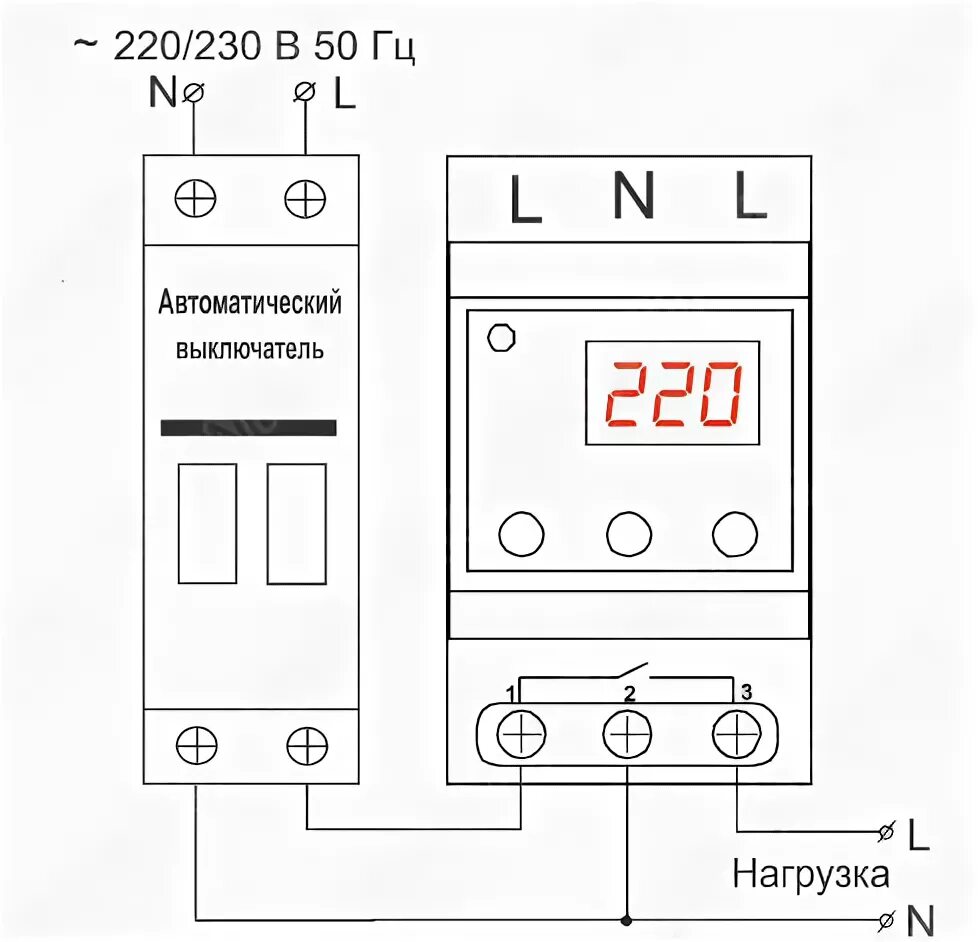 Реле напряжения 104 схема подключения Реле напряжения РН-106