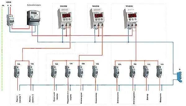 Реле напряжения 220 однофазное схема подключения Реле напряжения 220в как подключить - CormanStroy.ru
