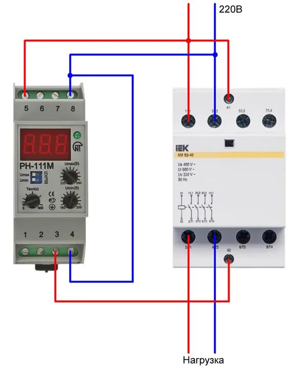 Реле напряжения 220в схема подключения Реле контроля напряжения: принцип работы и нюансы подключения