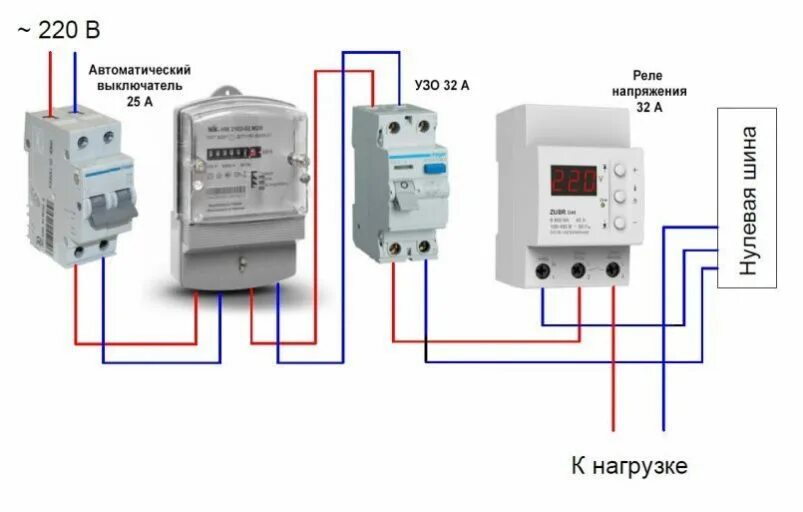 Реле напряжения 3 фазное схема подключения Как подключить реле напряжения