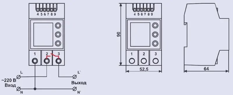 Реле напряжения digitop схема подключения Реле контроля напряжения Digitop MP-63A AliExpress