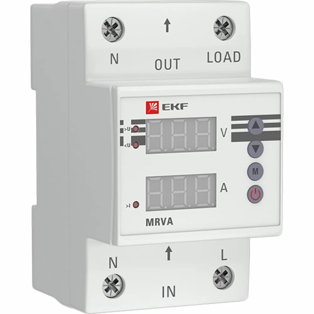 Реле напряжения mrva подключение Реле напряжения и тока с дисплеем EKF MRVA, 40A PROxima MRVA-40A - выгодная цена