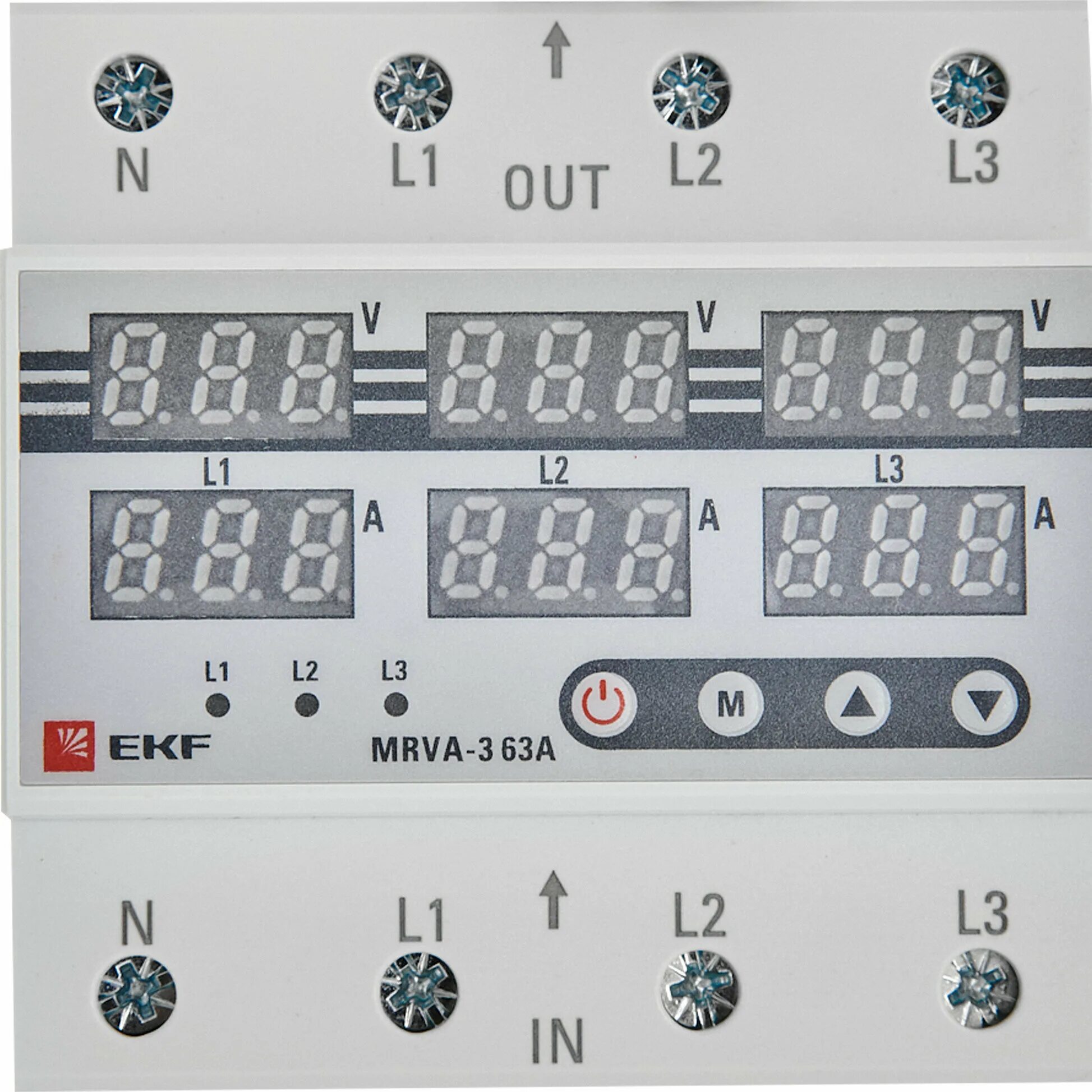 Реле напряжения mrva подключение Реле напряжения и тока EKF MRVA-3 63A с дисплеем - купить по выгодной цене на Ян