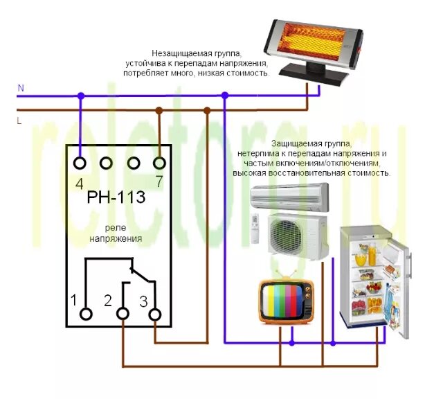 Реле напряжения рн 113 подключение Реле напряжения 1-но и 3-х фазные, блоки управления АВР, реле времени и таймеры,