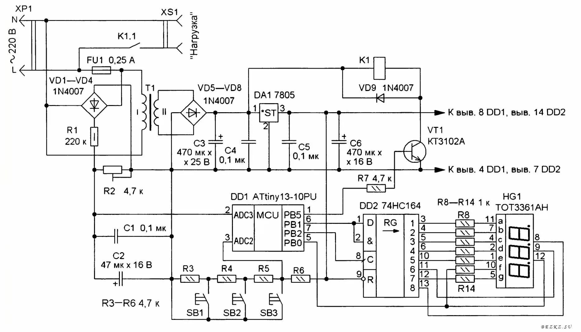 Реле напряжения своими руками схема 2 5 напряжение в 220: найдено 86 изображений