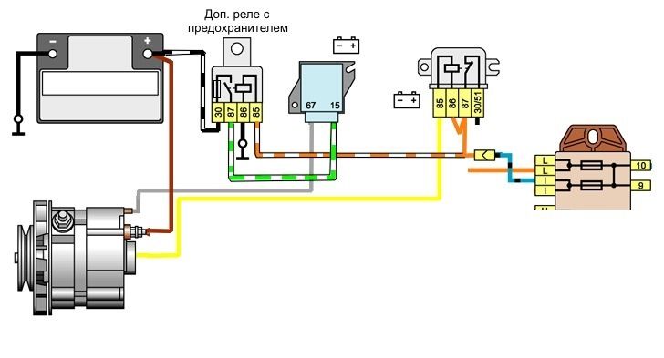 Реле напряжения ваз 2106 схема подключения Схема подключения реле напряжения ваз 2106 in 2024 Shema, Electricity