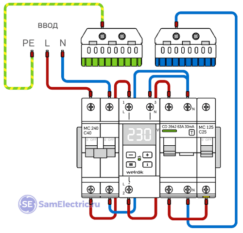 Реле напряжения welrok схема подключения Реле напряжения Welrok: настройка, испытания, вскрытие СамЭлектрик.ру Дзен