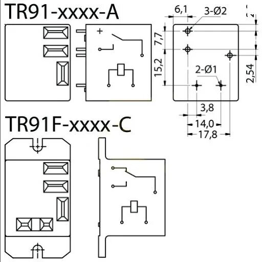 Реле nt90tpnce220cb схема подключения TR91F-220VAC SC-C купить недорого в Санкт-Петербурге RoboParts