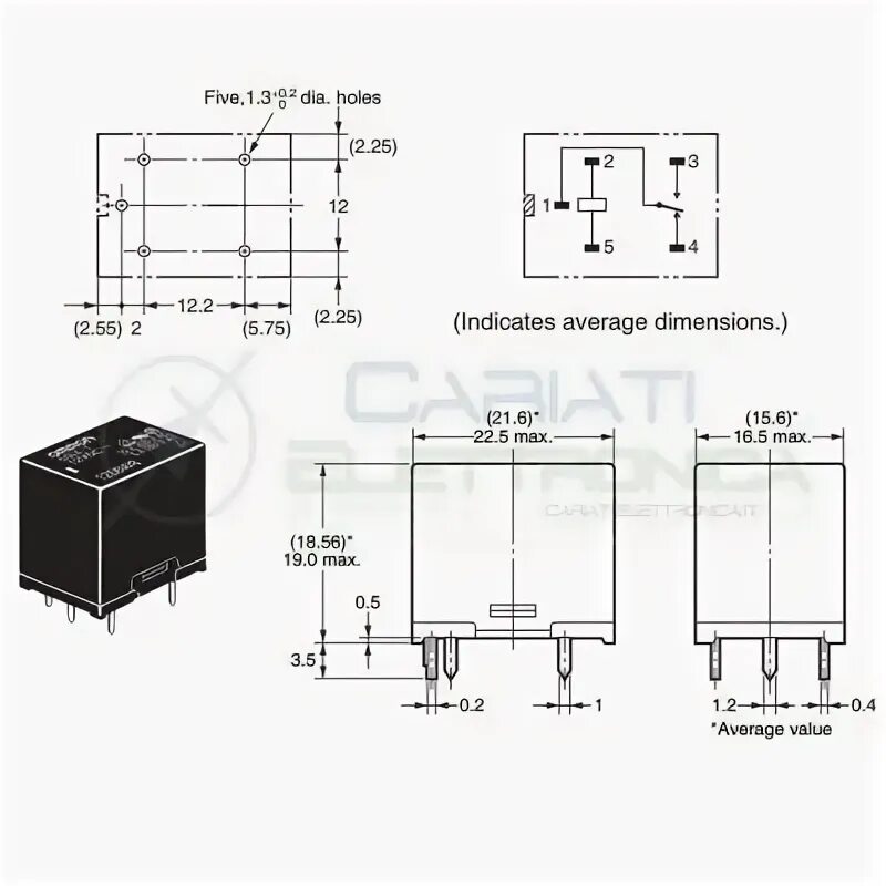 Реле omron подключение Relè OMRON singolo 1 scambio G5LE-14 SPDT bobina 12Vdc 250Vac 10A