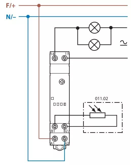 Реле освещенности с датчиком схема подключения Finder 11.31.8.230.0000 Twilight switch 230VAC 16A