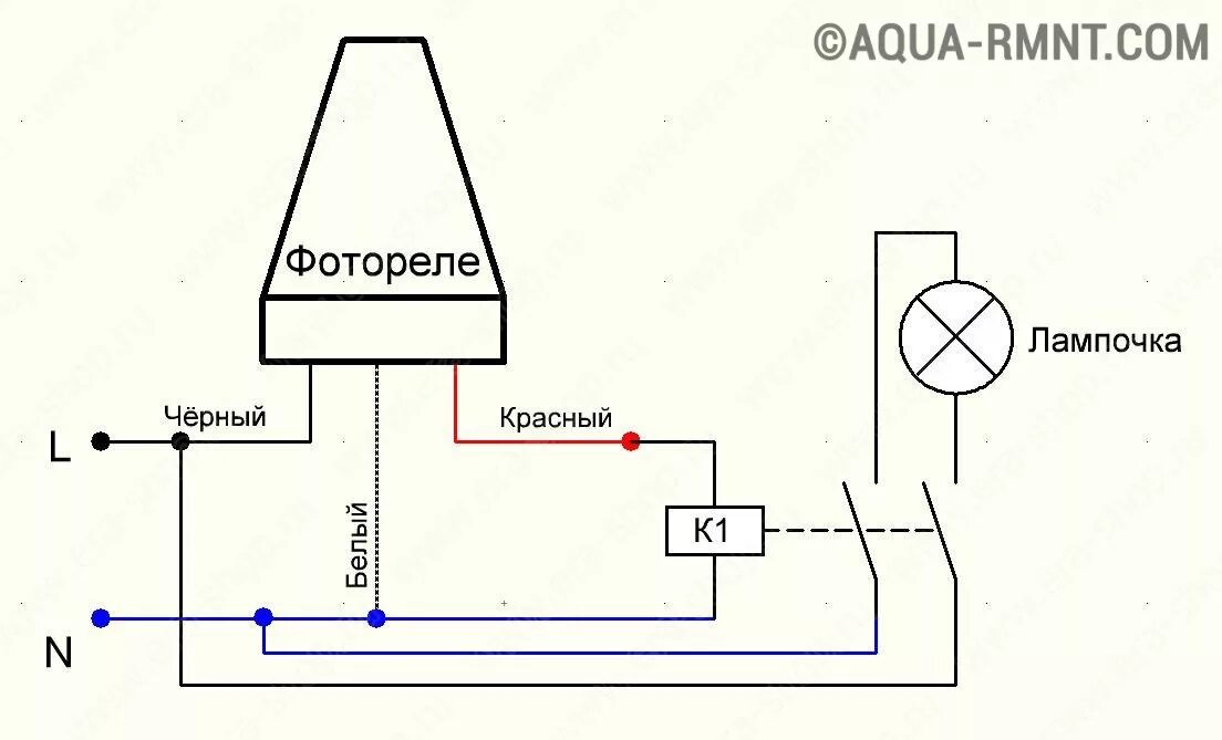 Реле освещенности с датчиком схема подключения Как подключить фотореле для уличного освещения к фонарю