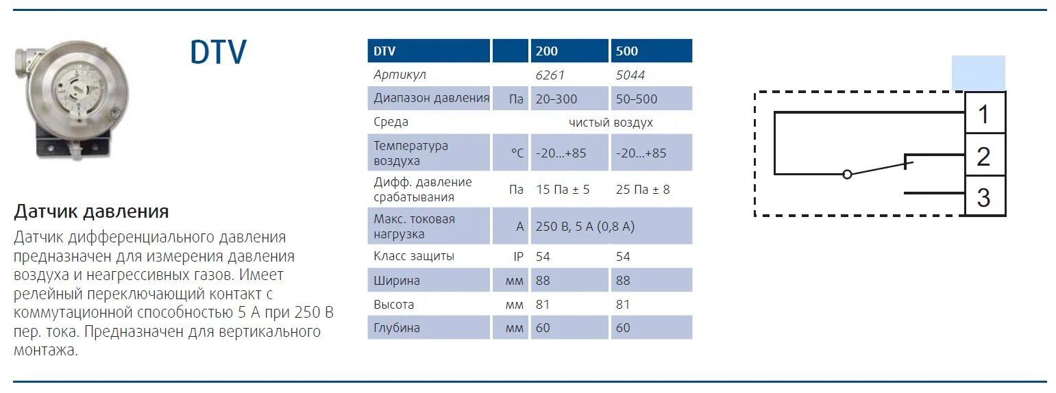 Реле перепада давления подключение Датчик давления dpd