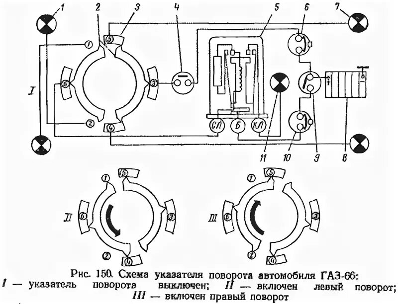 Реле поворота газ 53 схема подключения Схема подключения переключатель света ГАЗ 66