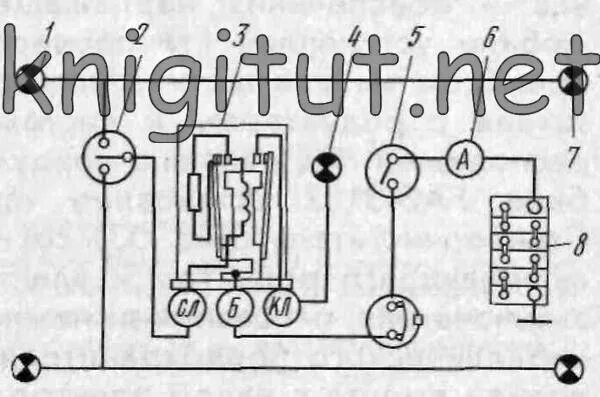 Реле поворота газ 53 схема подключения Приборы освещения и сигнализации автомобиля. Световые указатели поворотов. Звуко