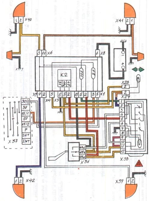Реле поворотов москвич 2140 схема подключения Схема реле поворотов москвич 2140