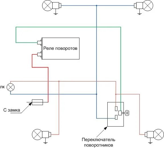 Реле поворотов мотоцикл урал схема подключения Всем привет! Подскажите пожалуйста как правильно подключить провода на щиток при