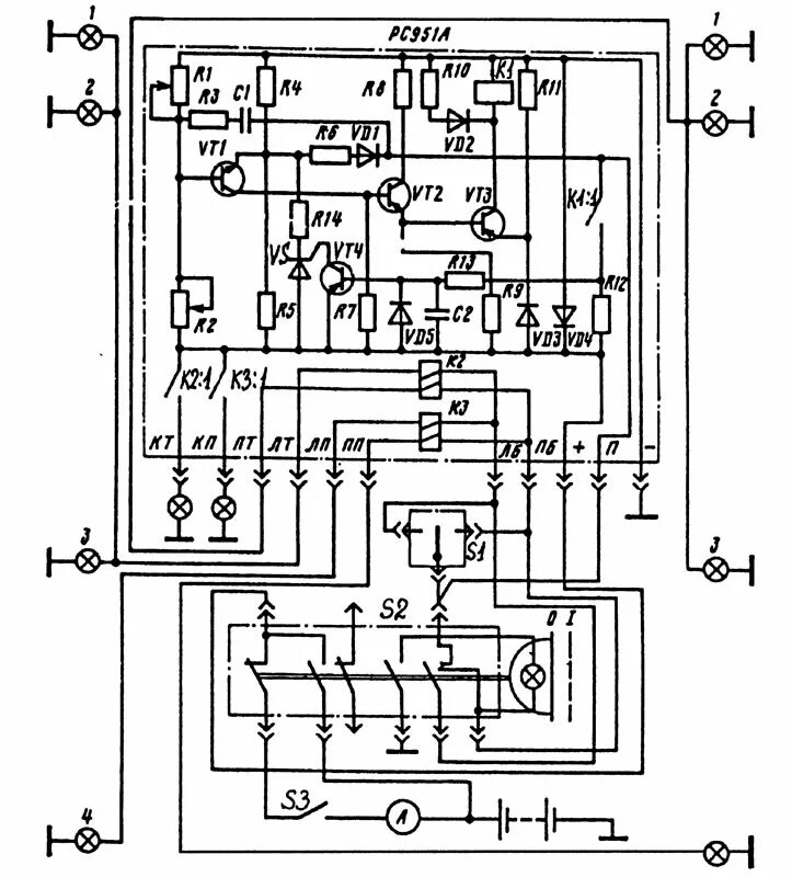 Реле поворотов рс951а 24в схема подключения Рс951а схема подключения поворотов 24в реле