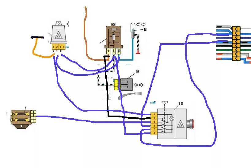 Реле поворотов ваз 2101 схема подключения Отчёт о нововедениях по электрике 2013 - Lada 2103, 1,5 л, 1974 года электроника