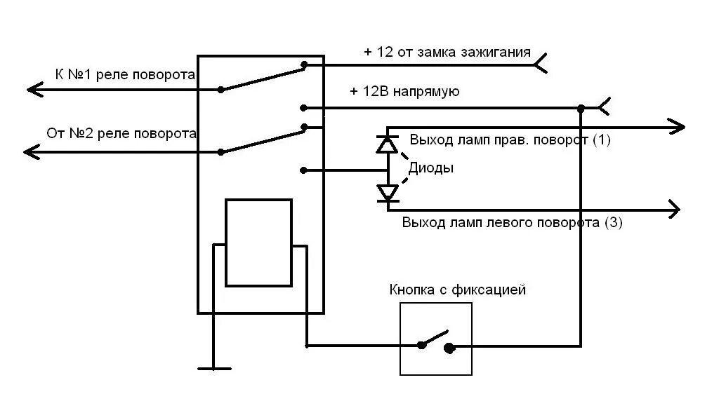 Реле поворотов ваз 2106 схема подключения Все что связано с поворотом и аварийкой - Lada 2106, 1,4 л, 2004 года тюнинг DRI